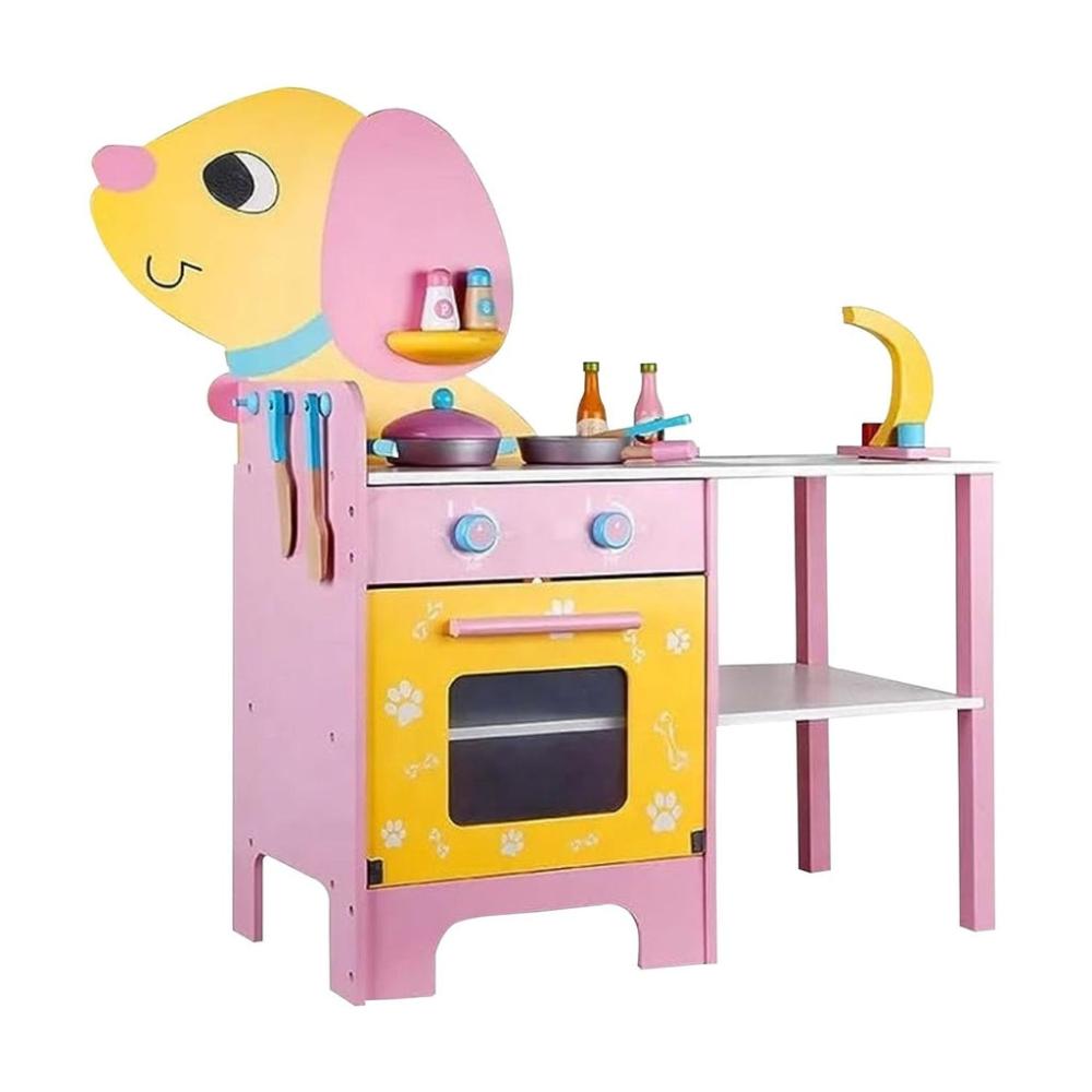 Wooden Kitchen Playset for Kids (Puppy Shape Kitchen Set)