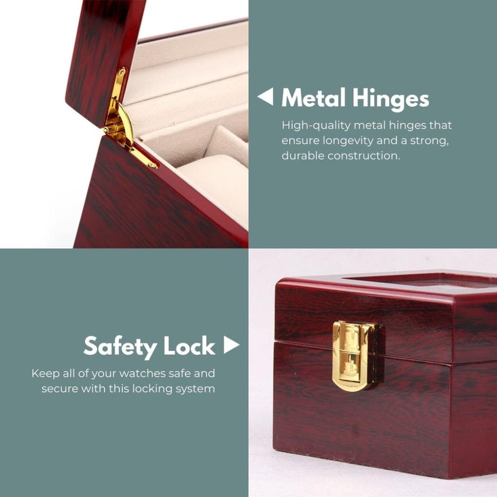 Premium Quality Watch Display Box (2 Slot / Red Wood)