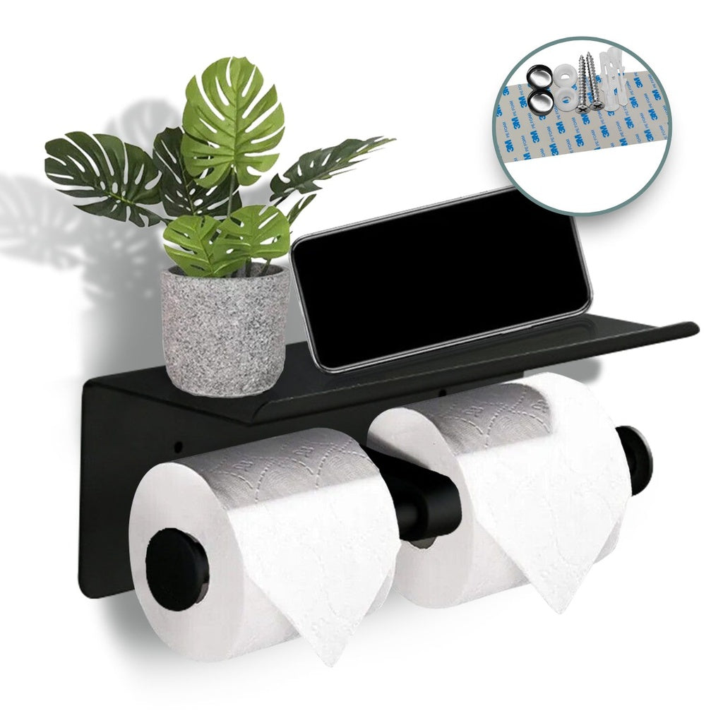 Stainless Steel Double Toilet Roll Holder Paper