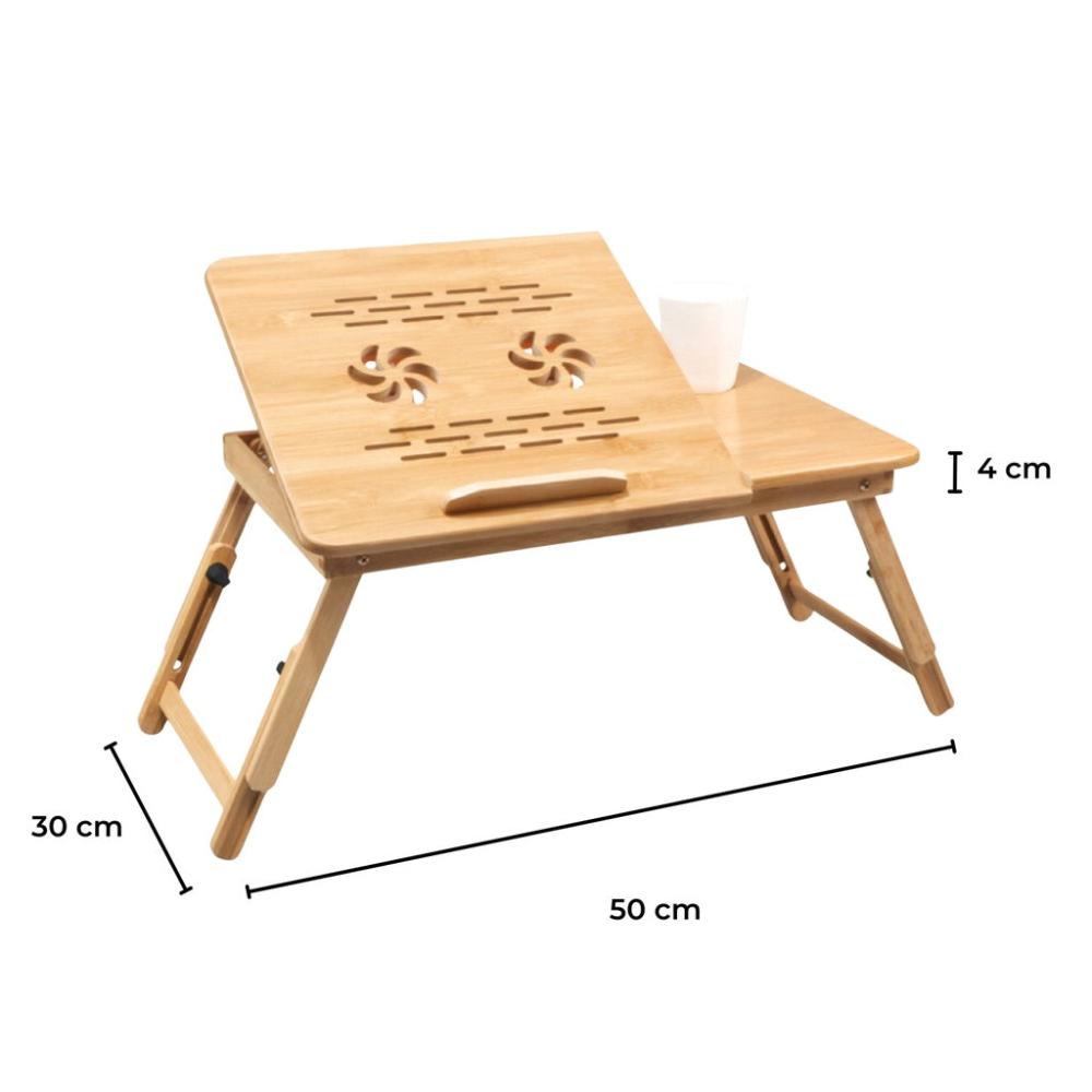 Foldable Bamboo Laptop Bed Desk and Folding Legs