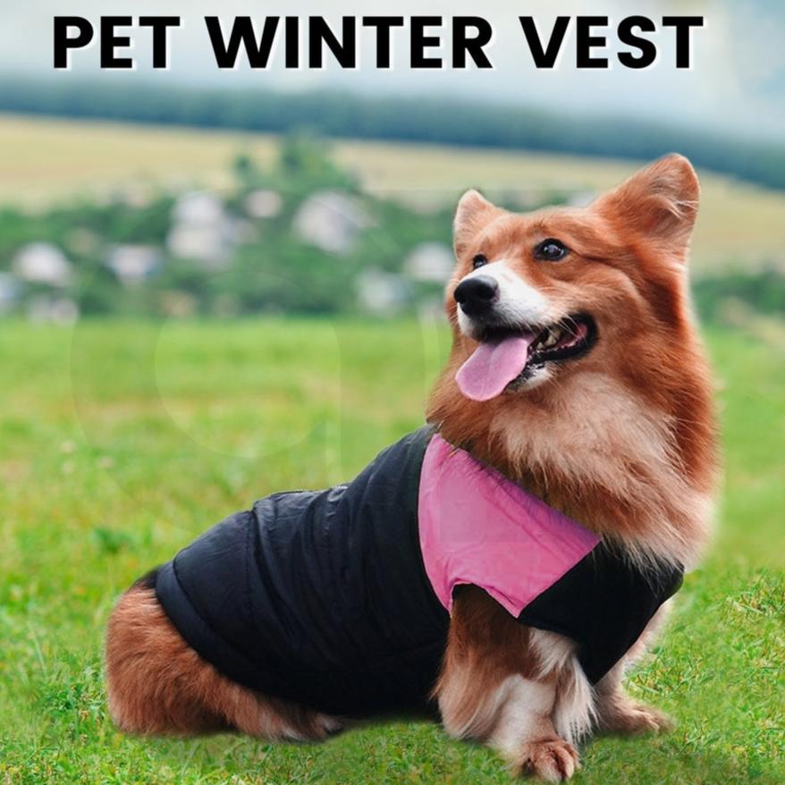 Waterproof Pet Winter Vest (L Purple)