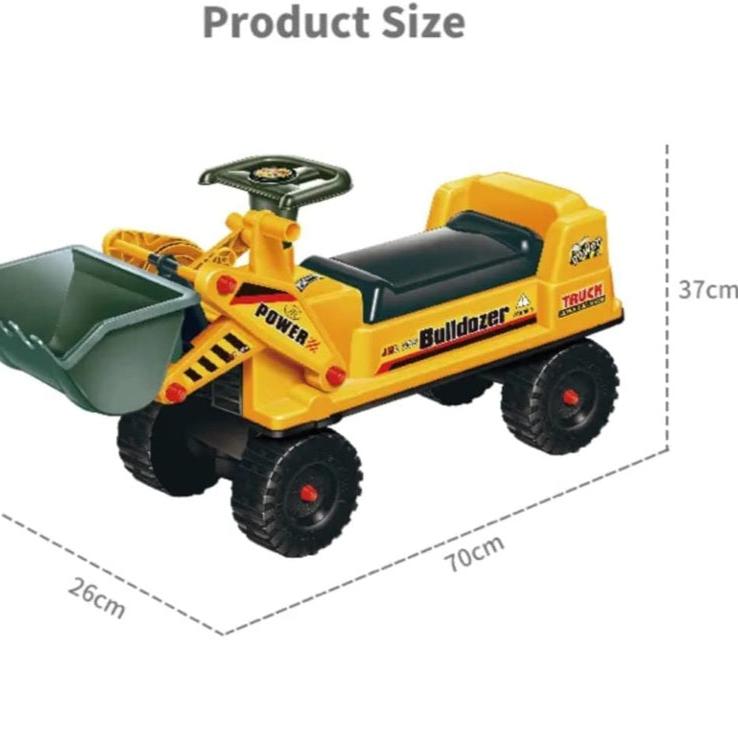 Bulldozer Digger Tractor Excavator Toy Car with Helmet