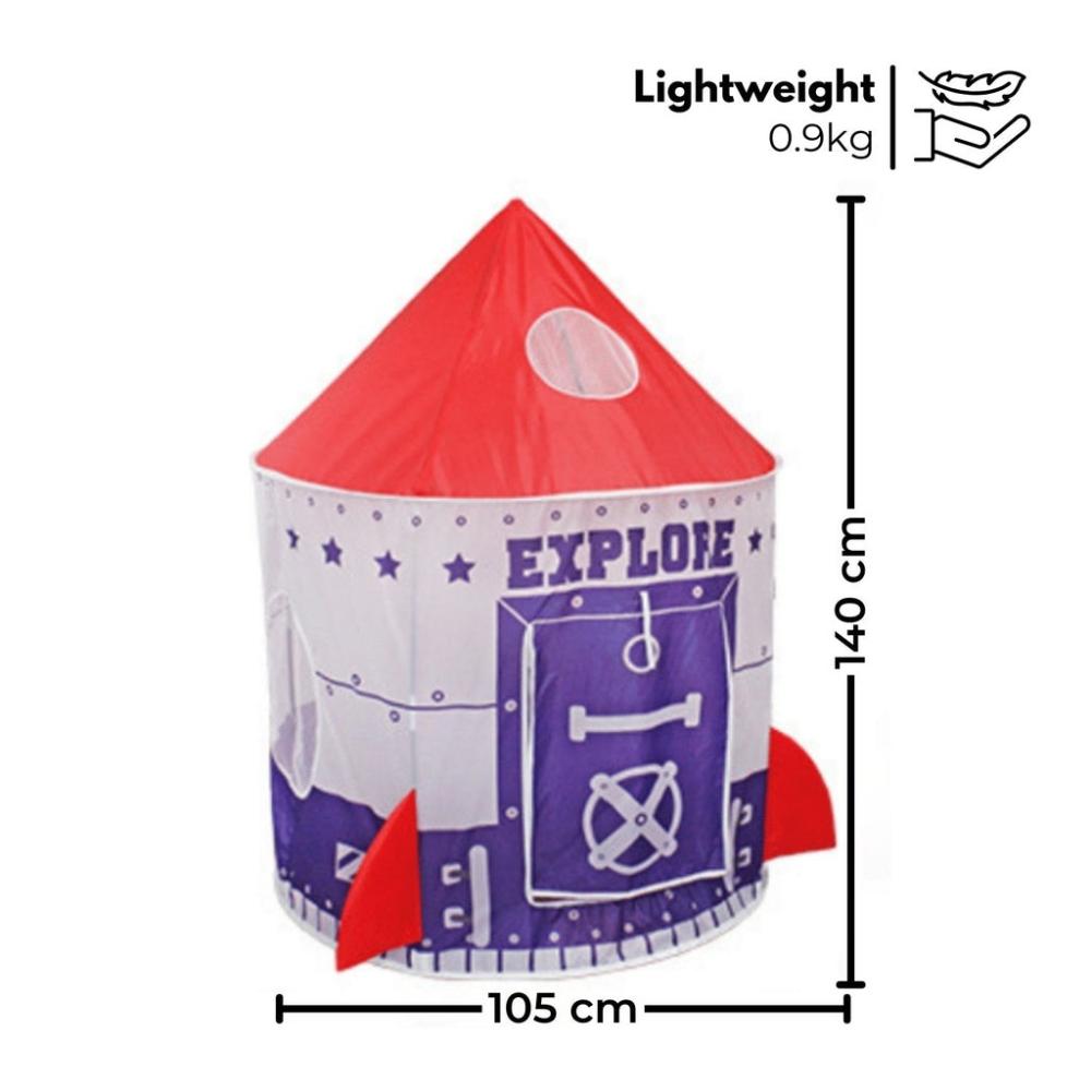 Kids Spaceship Tent (Purple and Red)