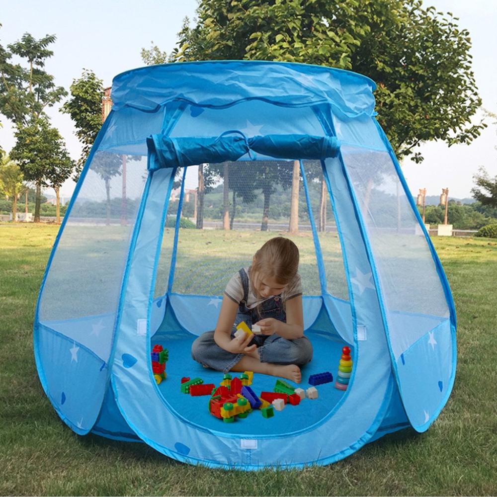 Breathable Kids Tunnel Tent (Blue)