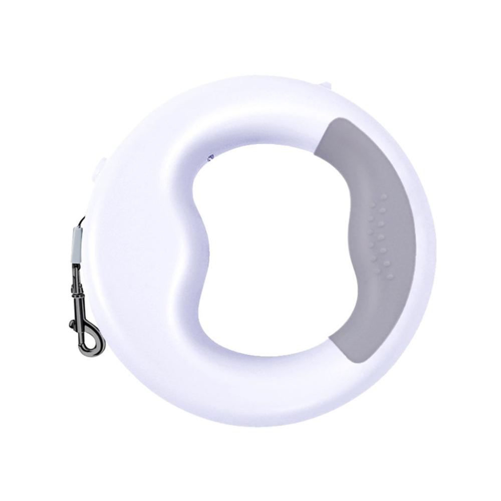 Doughnut Dog Leash with USB and LED - White