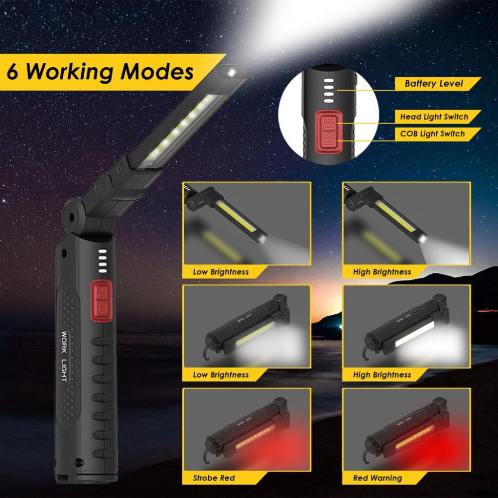 Rechargeable LED Work Light - 2Pcs Set