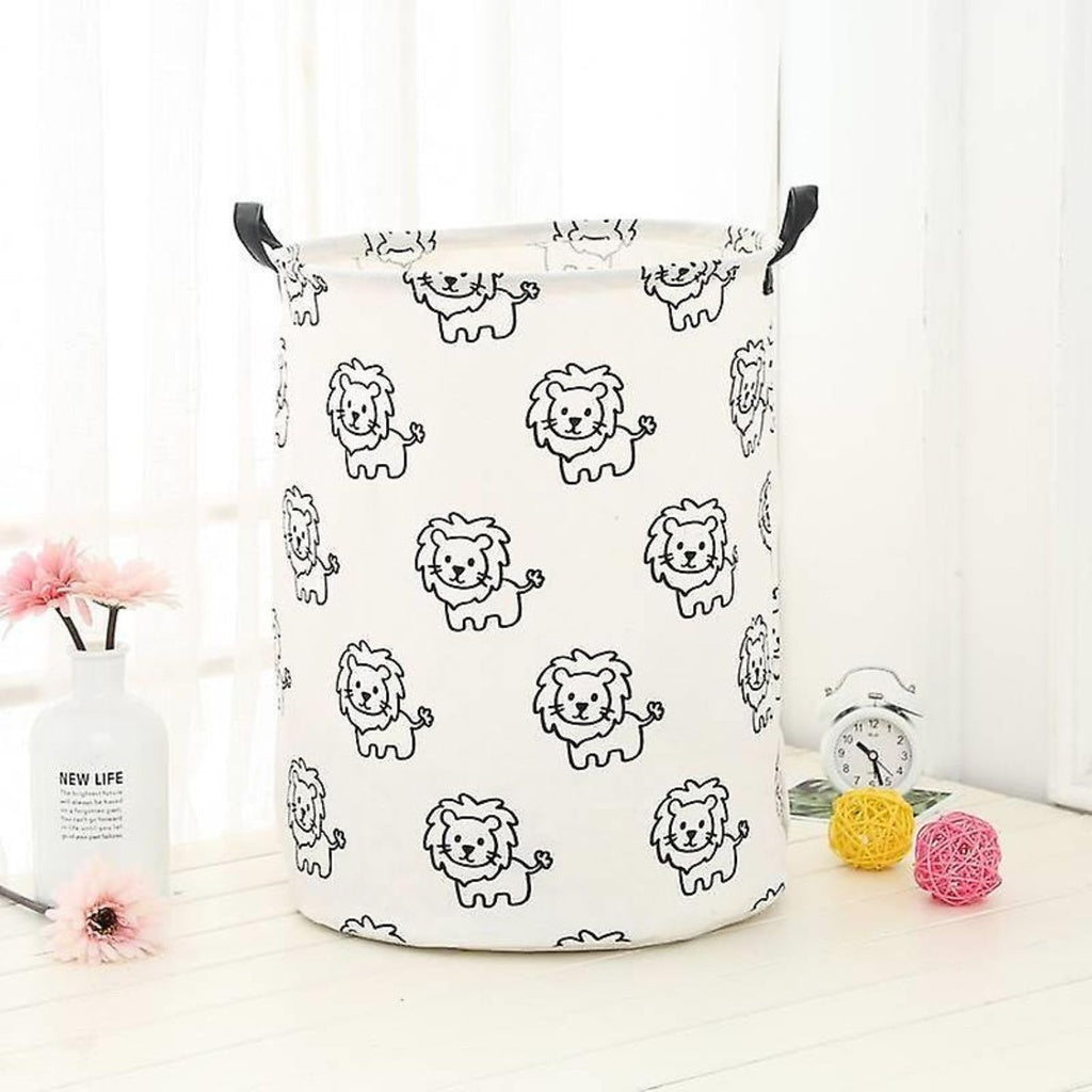 Laundry Basket Round Foldable (Lion)