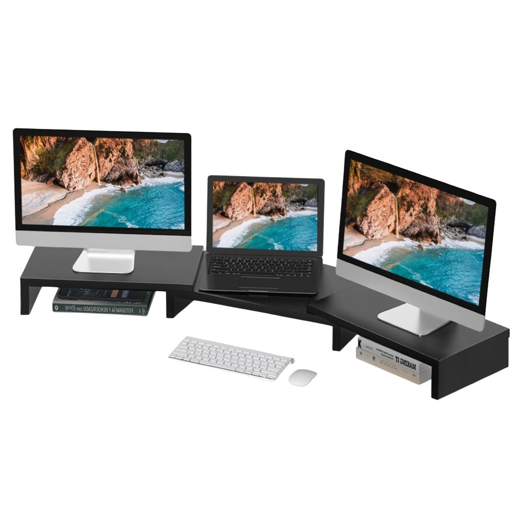 Angle Adjustable 3 Shelf Monitor Stand