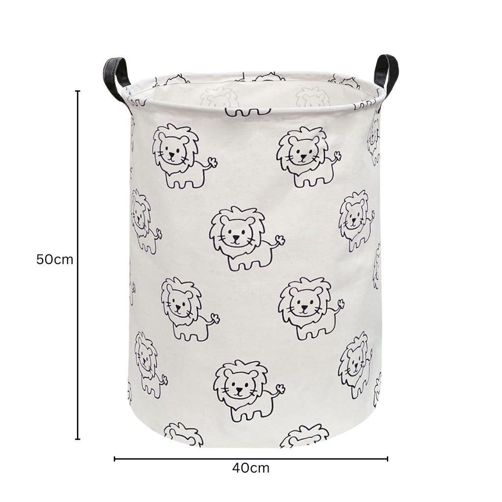 Laundry Basket Round Foldable (Lion)