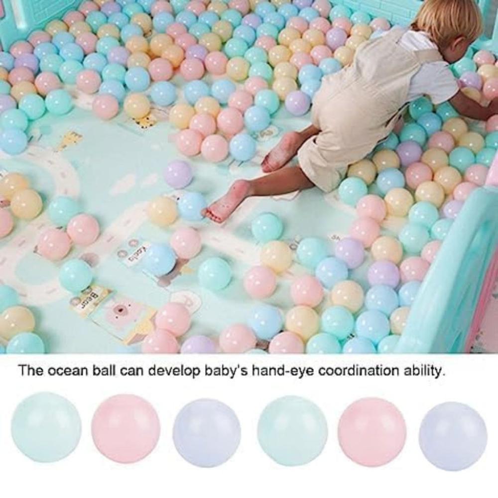 100 Pcs Colorful Pool Pit Balls for Kids Playhouse (Macaron)