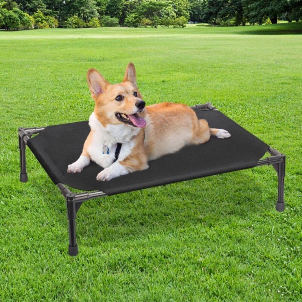 Luxurious Elevated Pet Bed (Medium - Black)