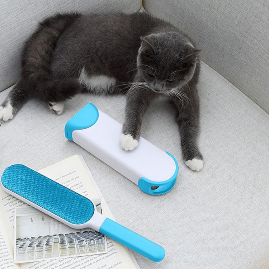 Effortless 3-in-1 Pet Remover Brush Blue