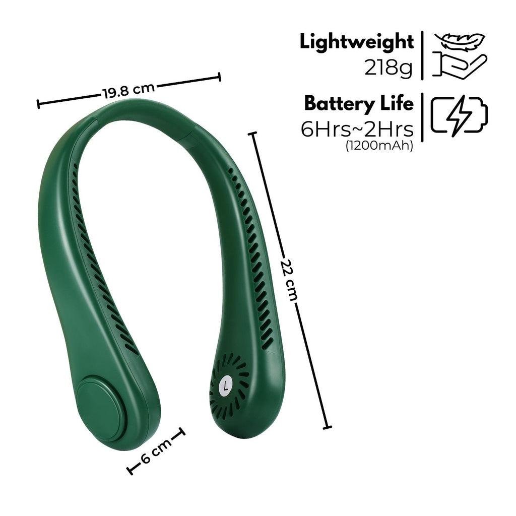 Rechargeable Neck Fan (Green)