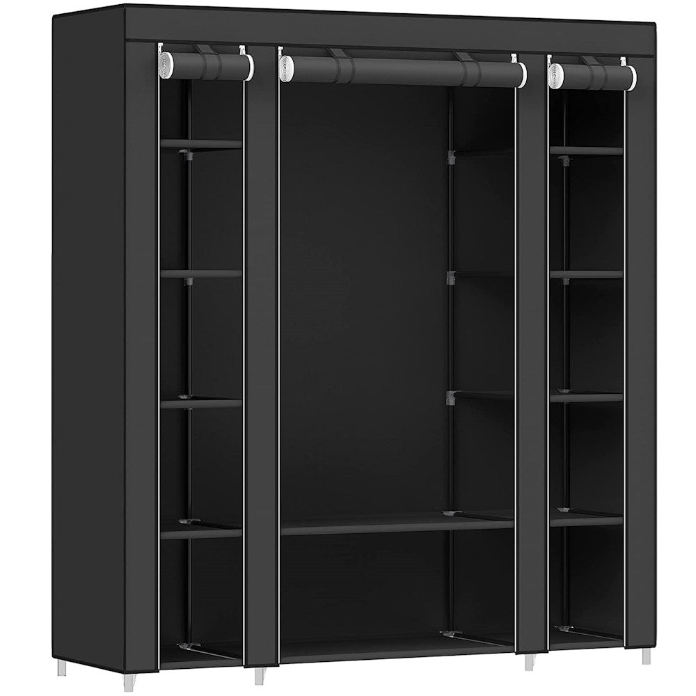 Non-Woven Fabric Wardrobe Storage - Black