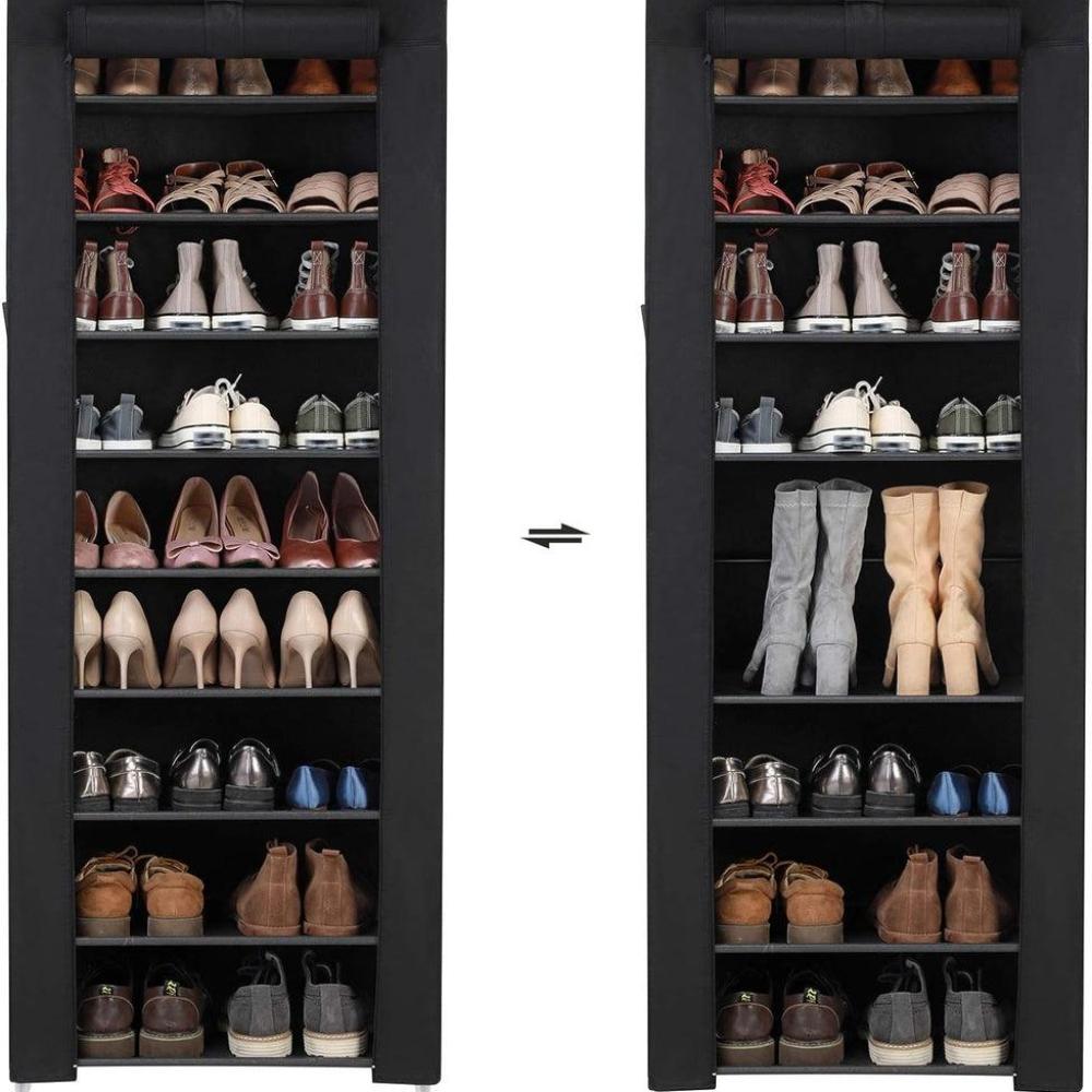 9 Tier Shoe Rack for 27-35 Pairs of Shoes - Black