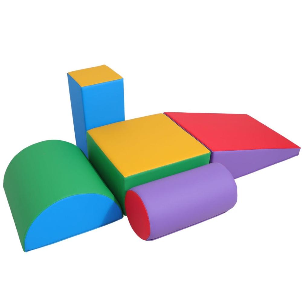 5 Piece Soft Foam Blocks Kids Climb Crawl Playset