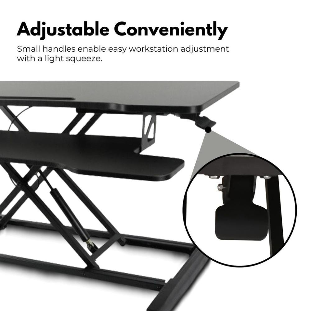 Adjustable Standing Desk Riser Stand Up Desk Converter (Black)