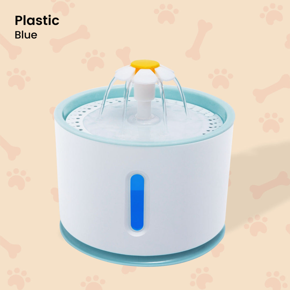 2.4L Automatic Pet Water Fountain Drinking Dispenser And Filter- Blue