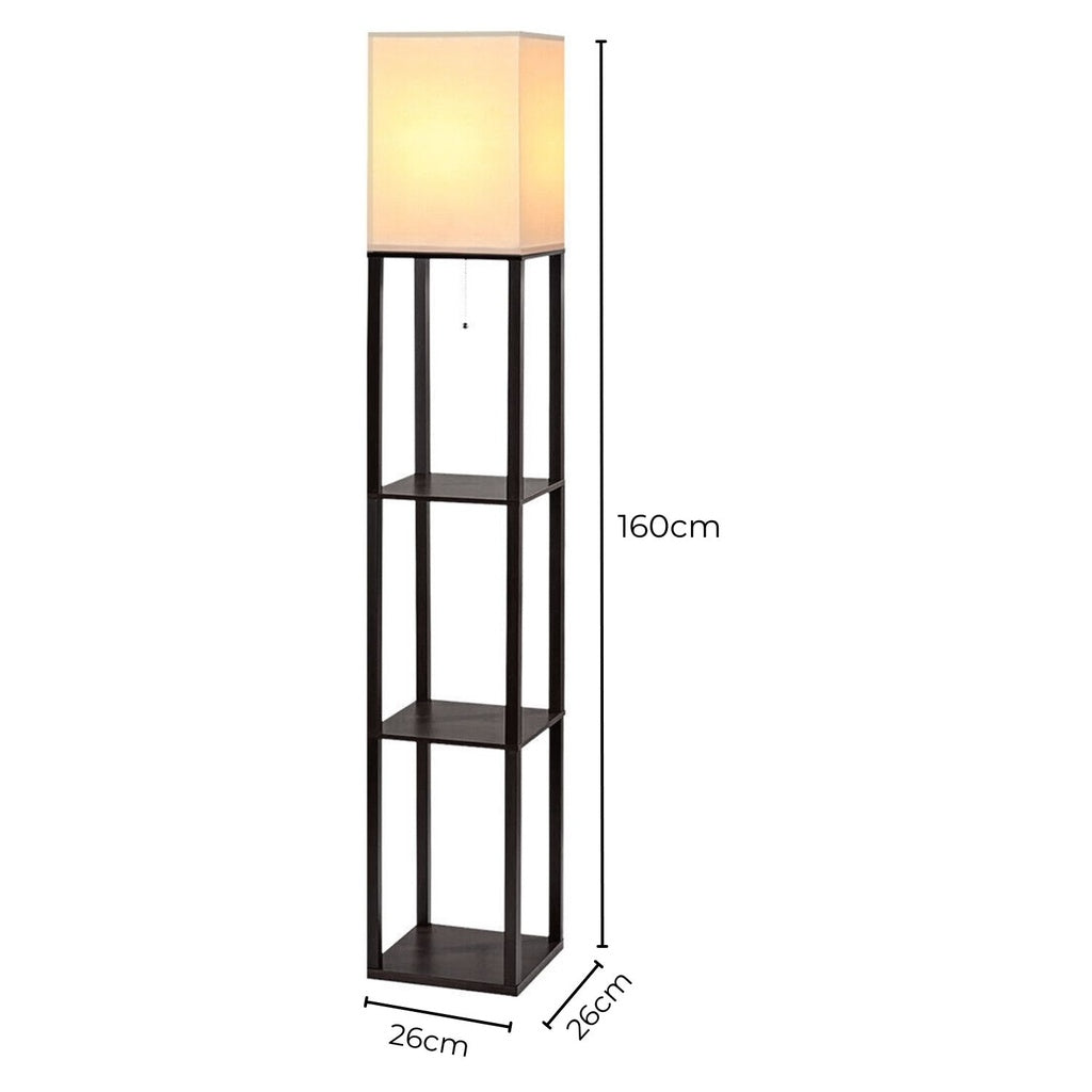 Frameless Floor Vintage Lamp Shelf- 160cms (Black)