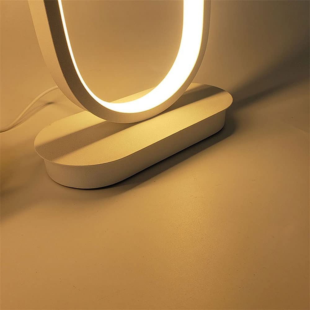 LED Aluminium Desk Night Lamp Oval Shape (White)