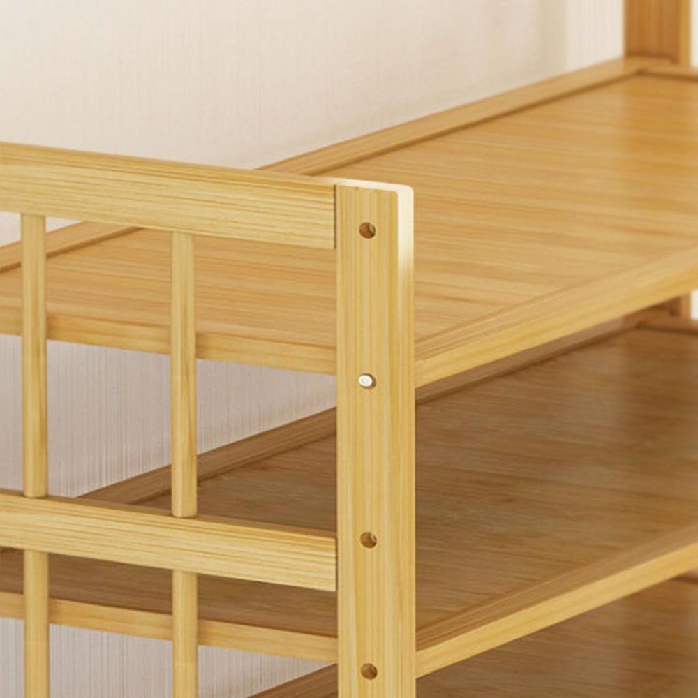 10-Tiers Eco-Friendly Bamboo Shoe Rack