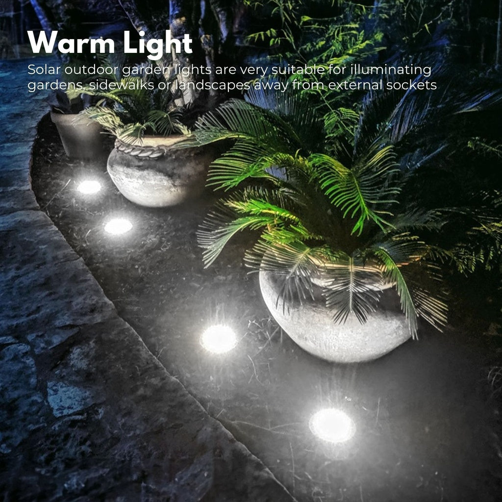 Waterproof Solar LED Light (White) - Pack of 12