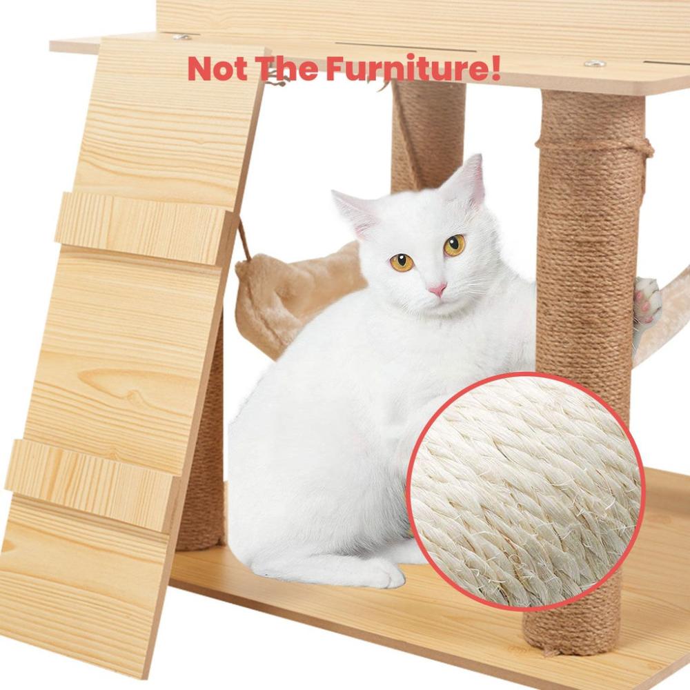 Stylish Designed Wooden Cat Tree - 130cms