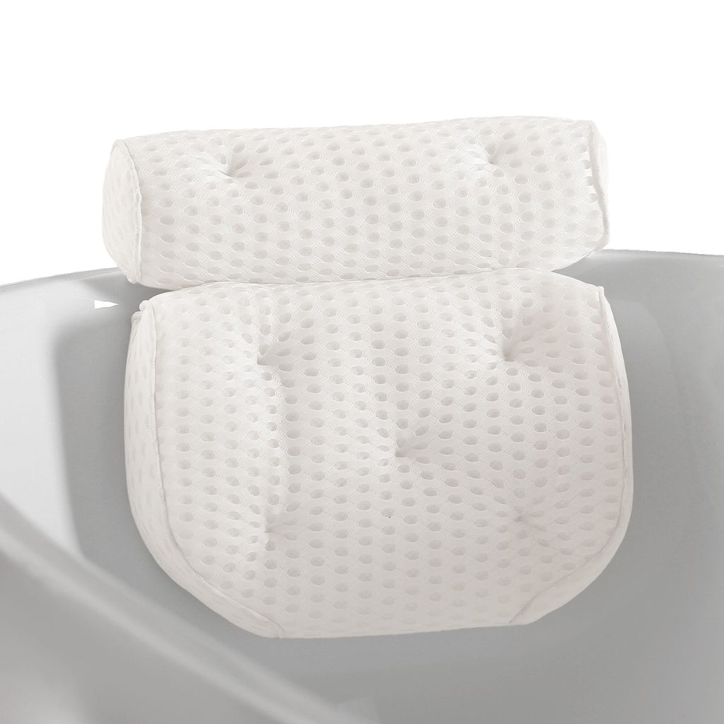 Bathtub Spa Pillow with 4D Air Mesh and 7 Suction Cups