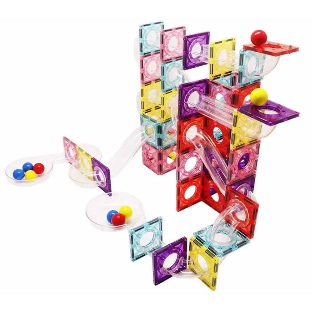 Creative Rainbow-Coloured Magnetic Tiles - 109pcs