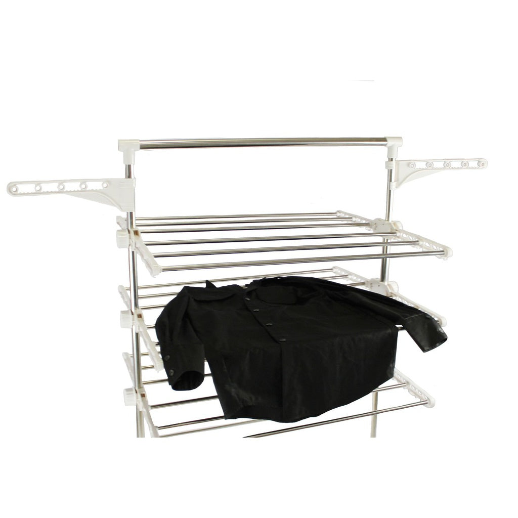 Adjustable and Foldable Clothing Laundry Drying Rack 3 Tier - White