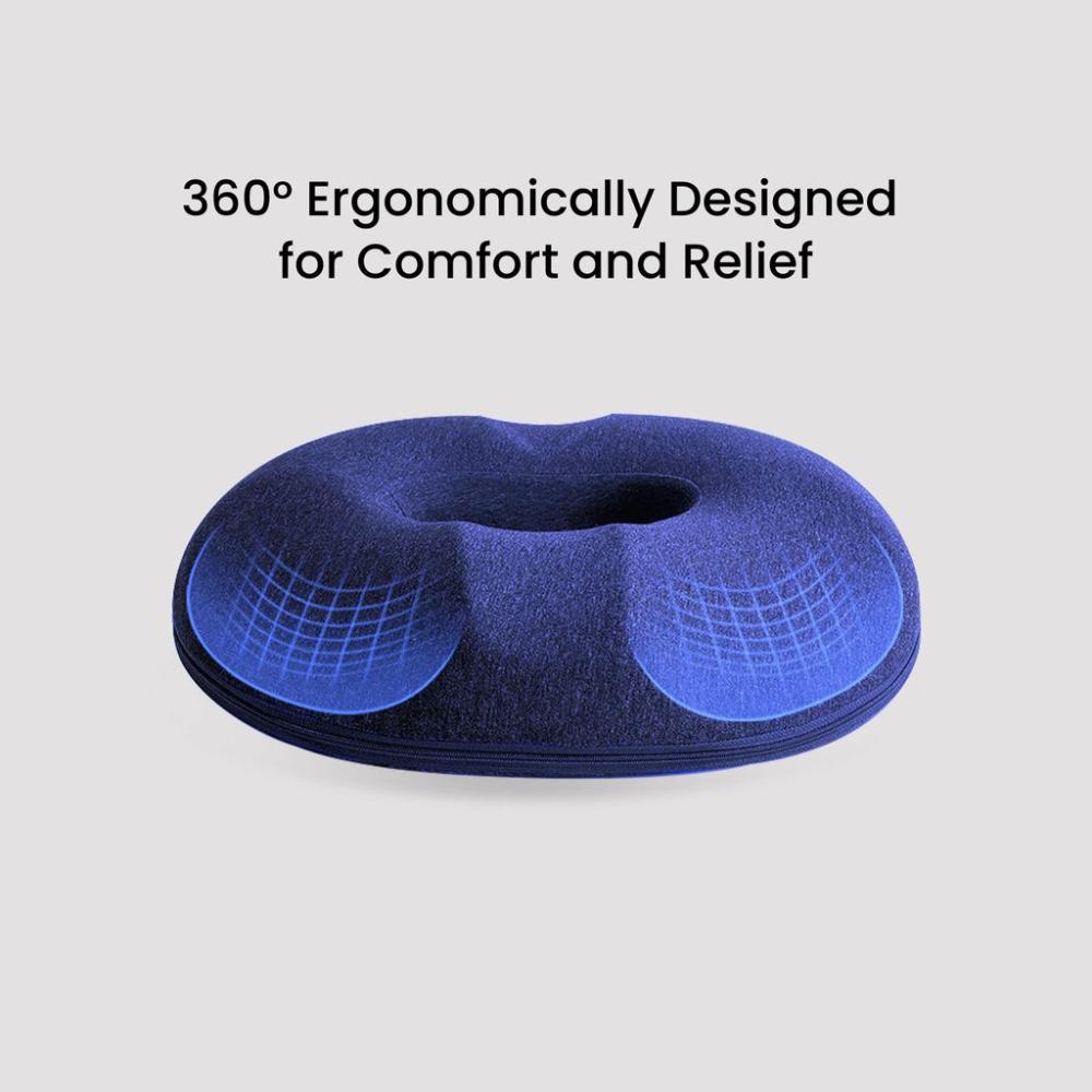 Memory Foam Seat 'O' Shape - Navy Blue