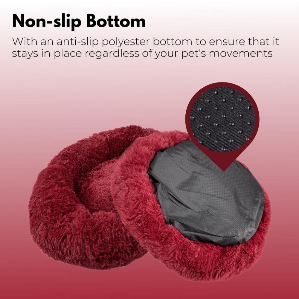 Soft Plush Round Pet Bed XL 100cms (Brown)