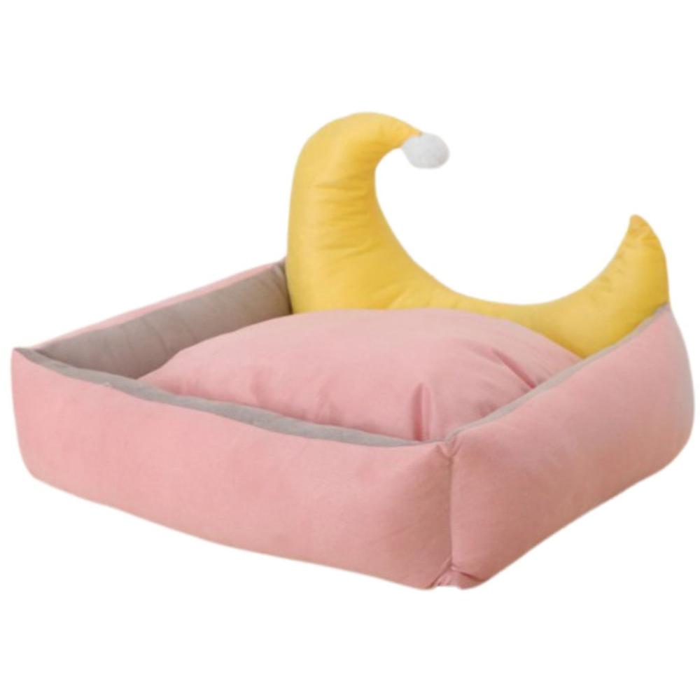 Soft Pet Bed Moon Design (Medium - Pink)