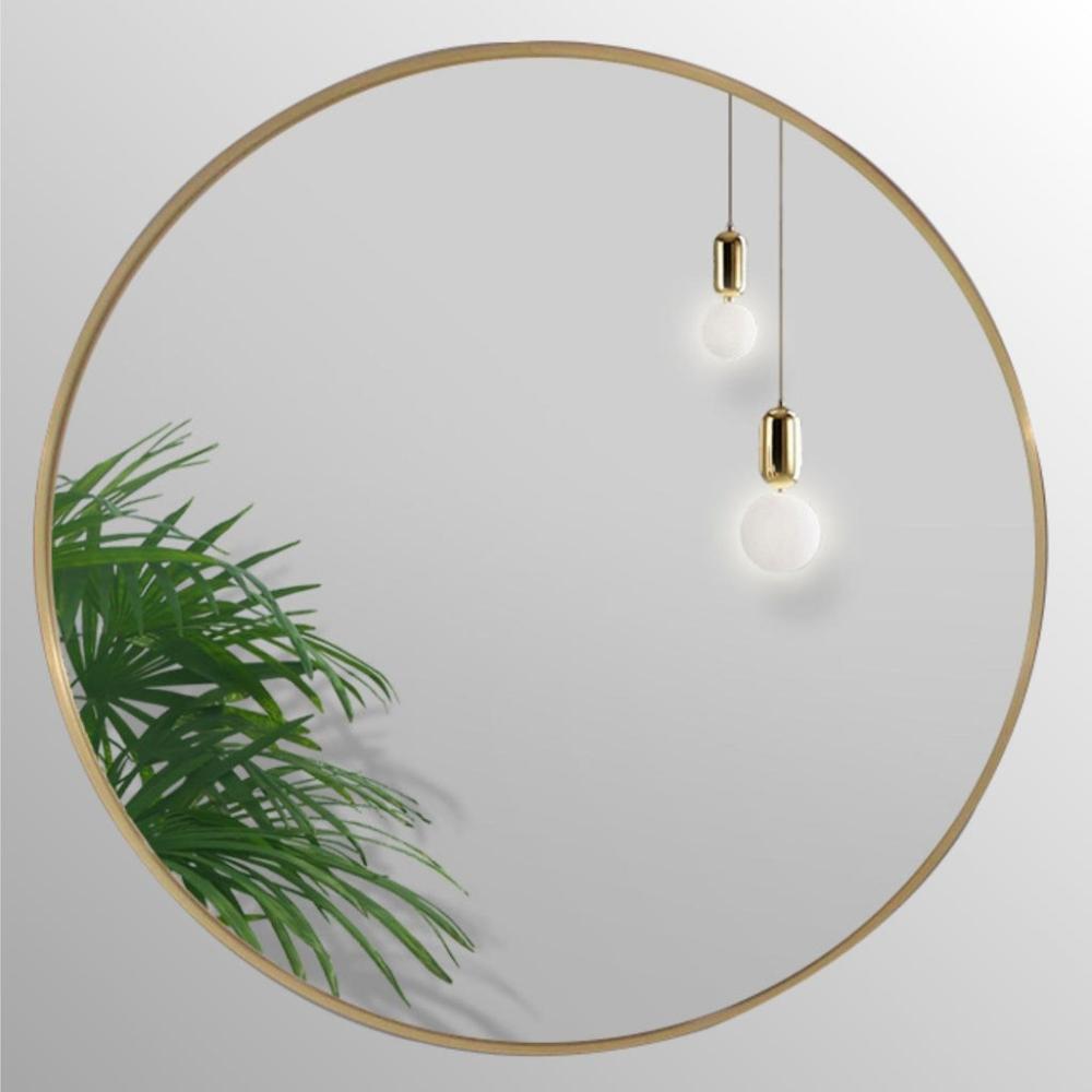 Round Aluminium Wall Mirror - 70cms