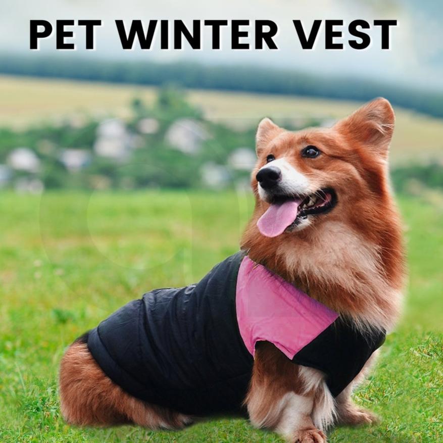 Waterproof Pet Winter Vest (L Blue)