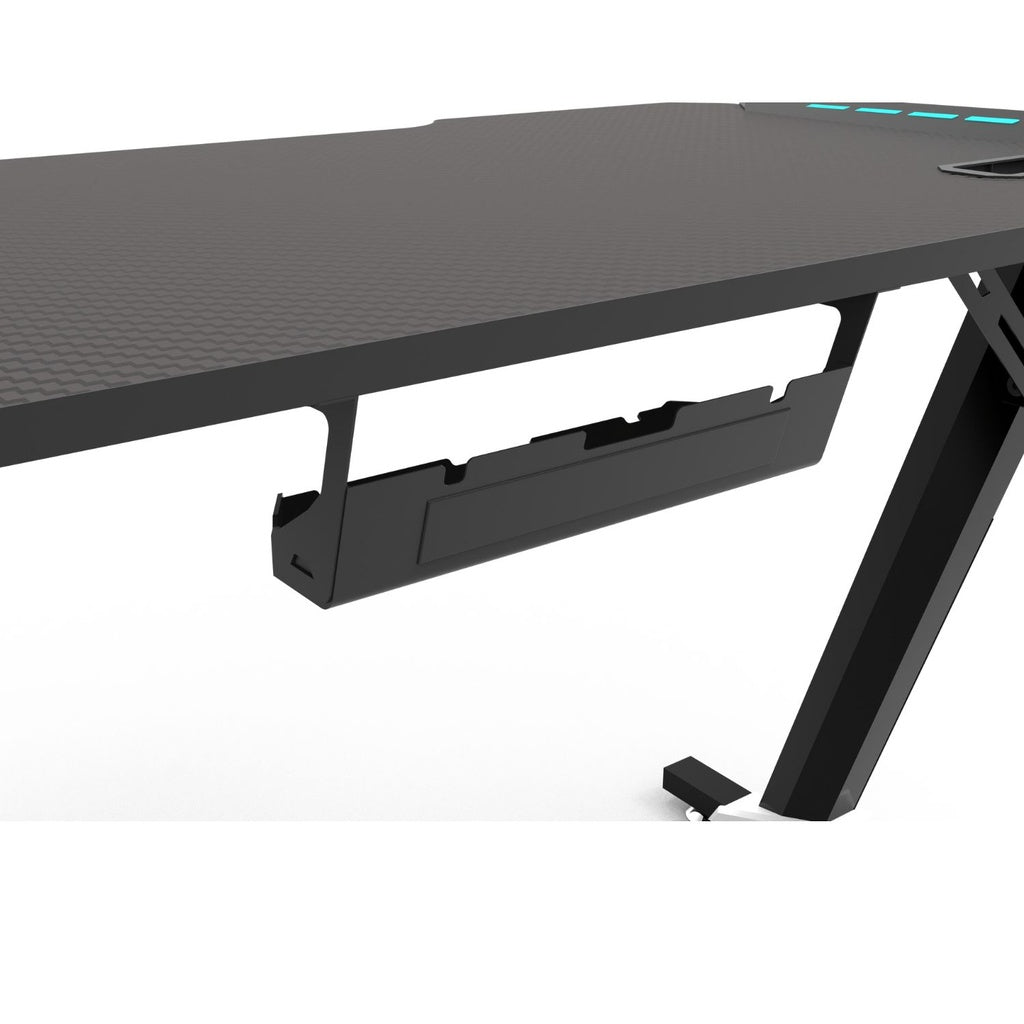 RGB Gaming Desk Z Shape Black - 120cms