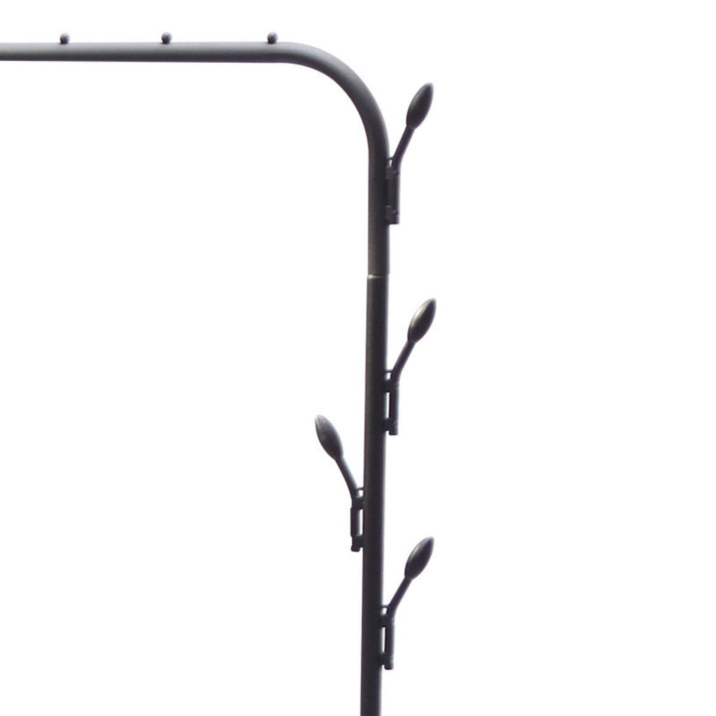 Clothing Rack with Bottom Shelf (Black)