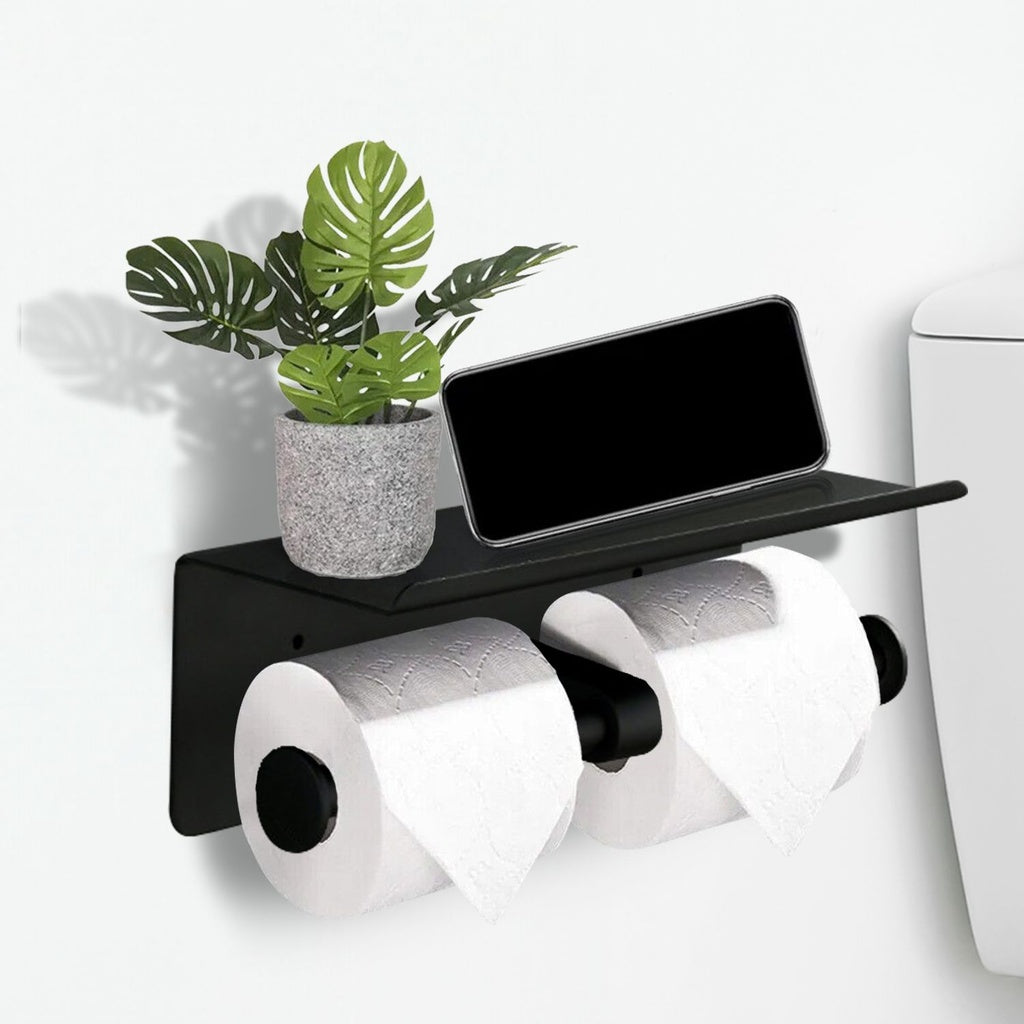 Stainless Steel Double Toilet Roll Holder Paper