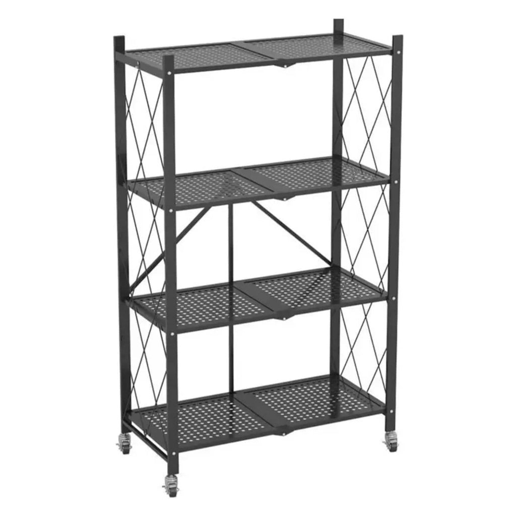 Foldable 4 Tier Storage Shelf (Black)