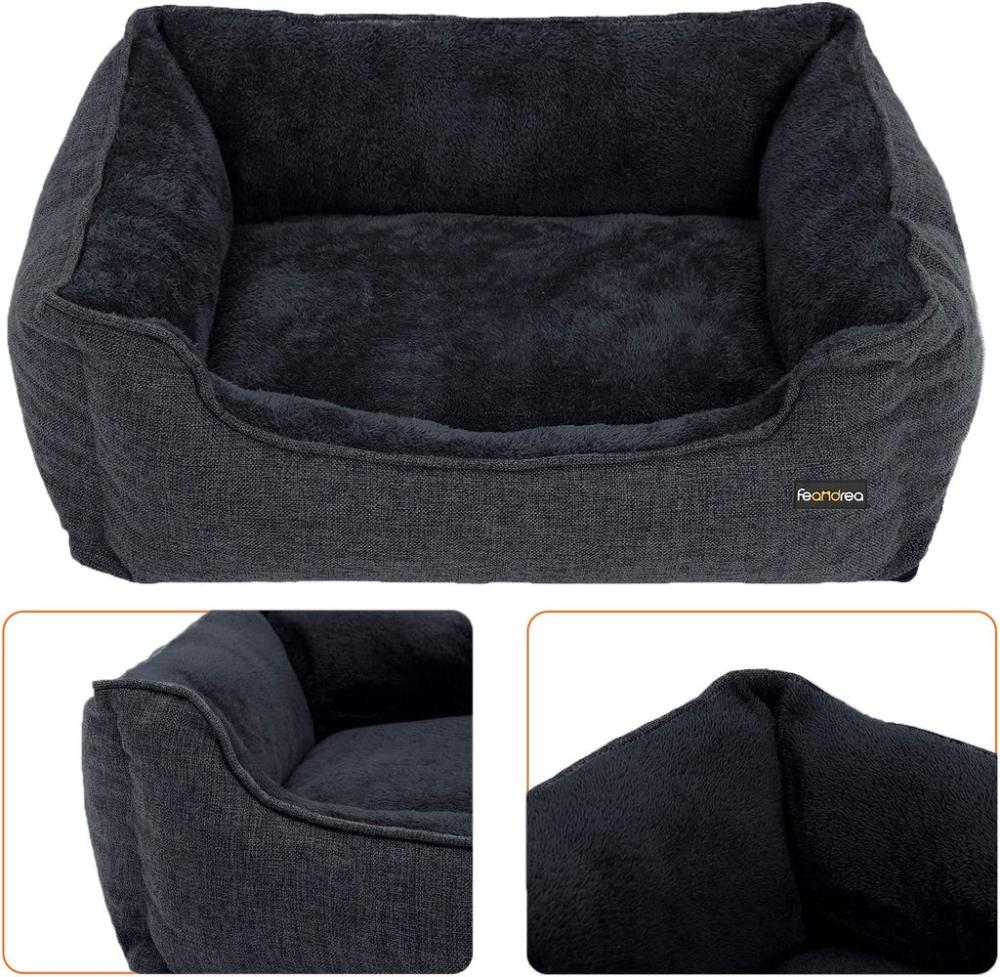 Dog Sofa Bed with Removable Washable Cover 110cms - Dark Grey