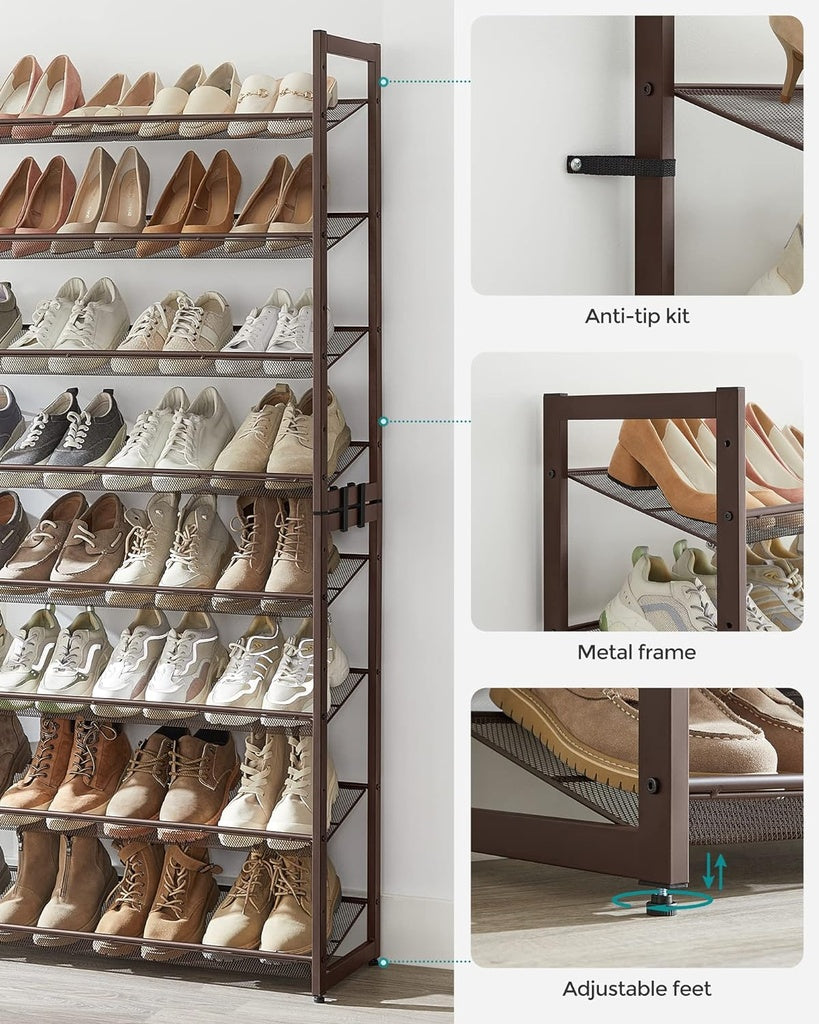 8-Tier Shoe Rack Storage - 32 pairs