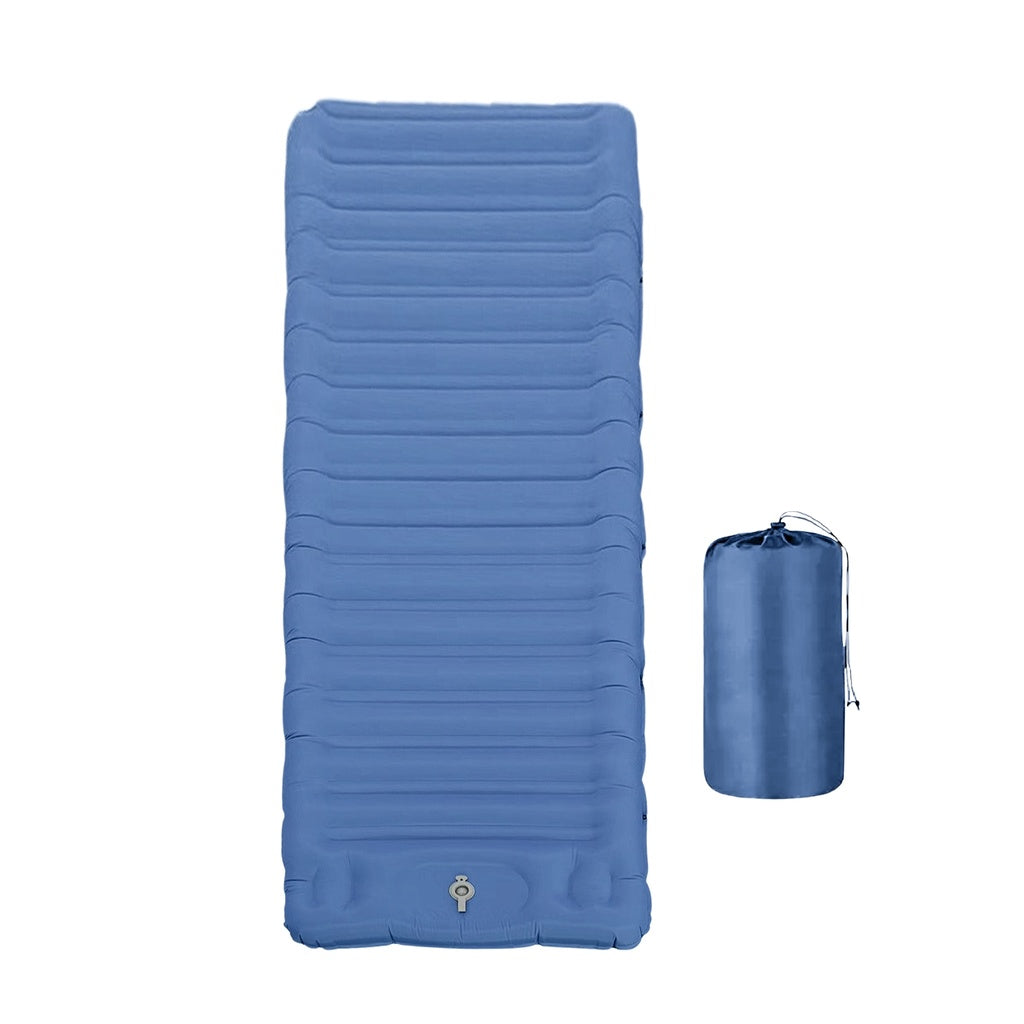 Inflatable Camping Sleeping Pad (Blue)