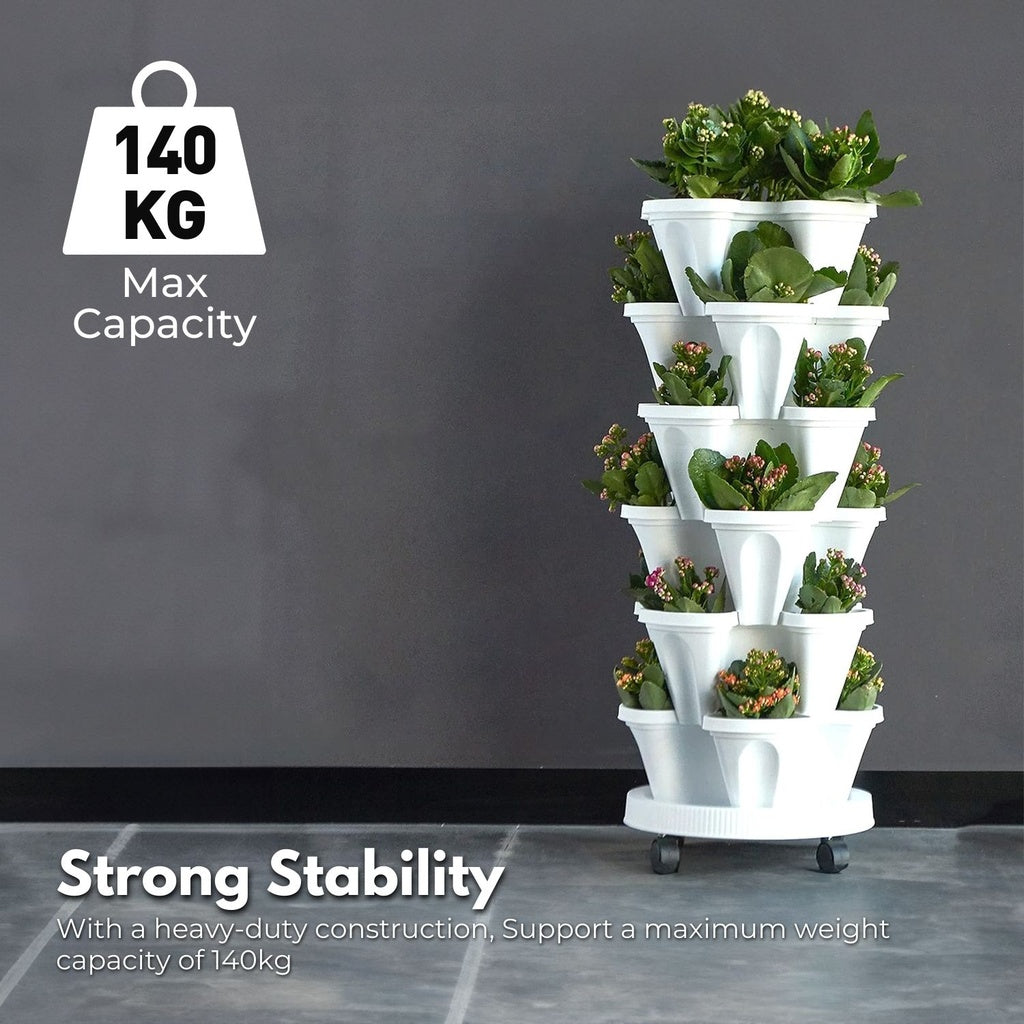 5 Tier Stacking Planter Vertical Garden (45cm)