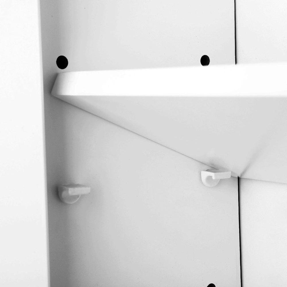 Bathroom Wall Cabinet with Mirror - White