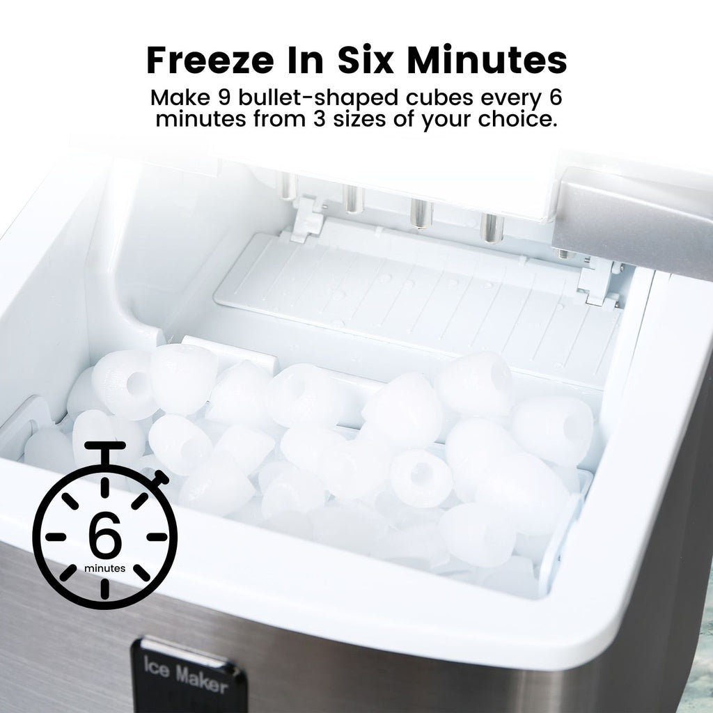 Stainless Steel Ice Maker Machine - 3.2L