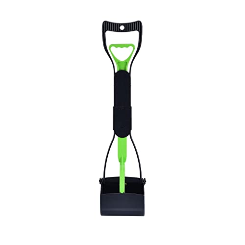 Half-Rake Design Long Handle Pet Pooper Scooper - Green