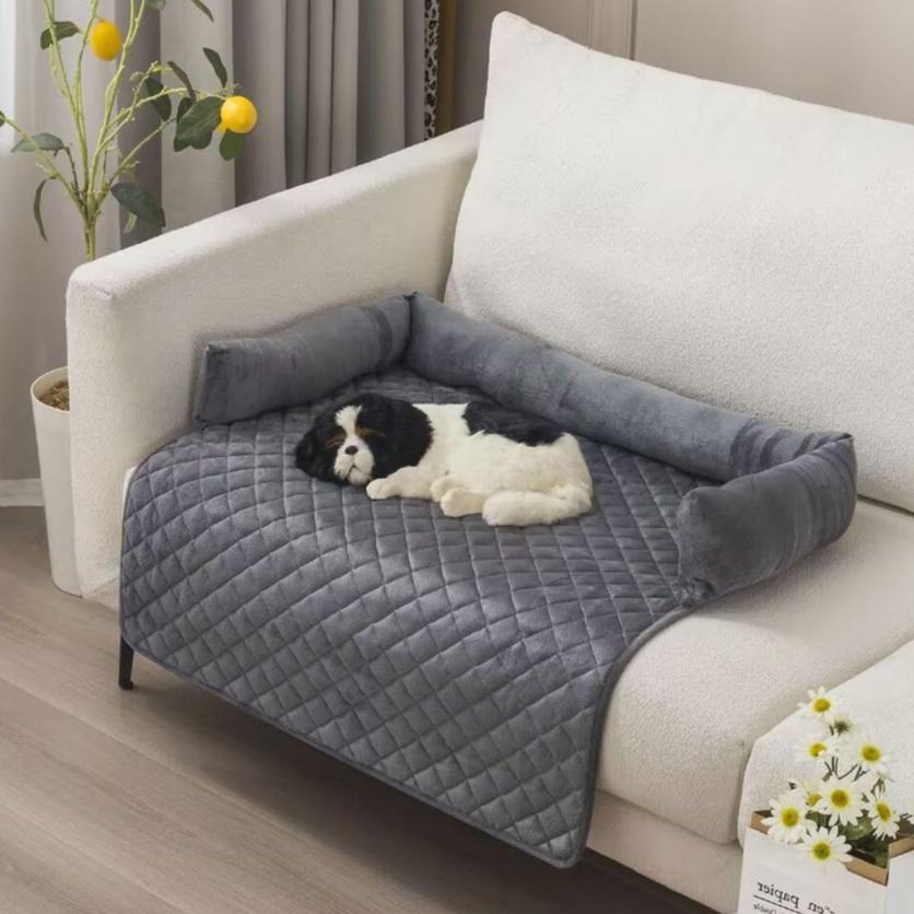 Pet Sofa Cover with Bolster Medium Size (Grey)