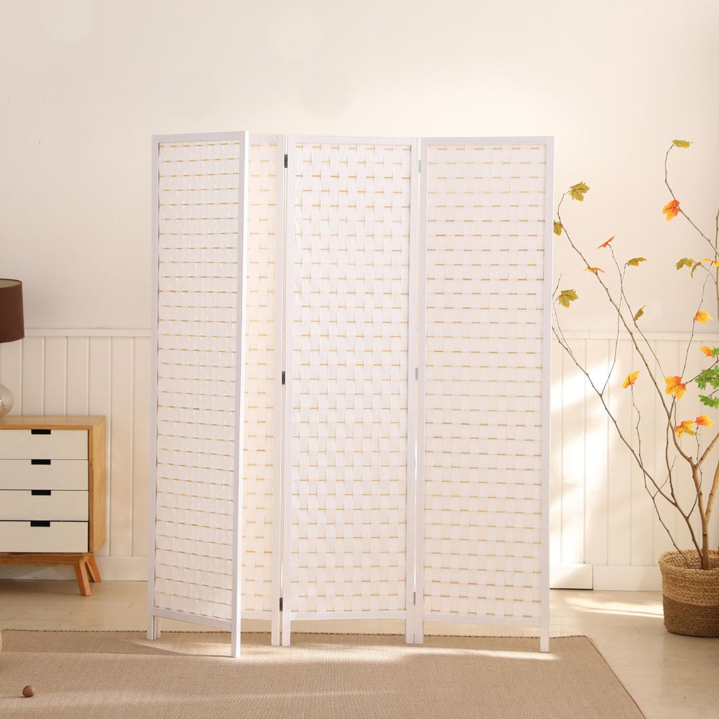 Pine Wood Room Divider - White