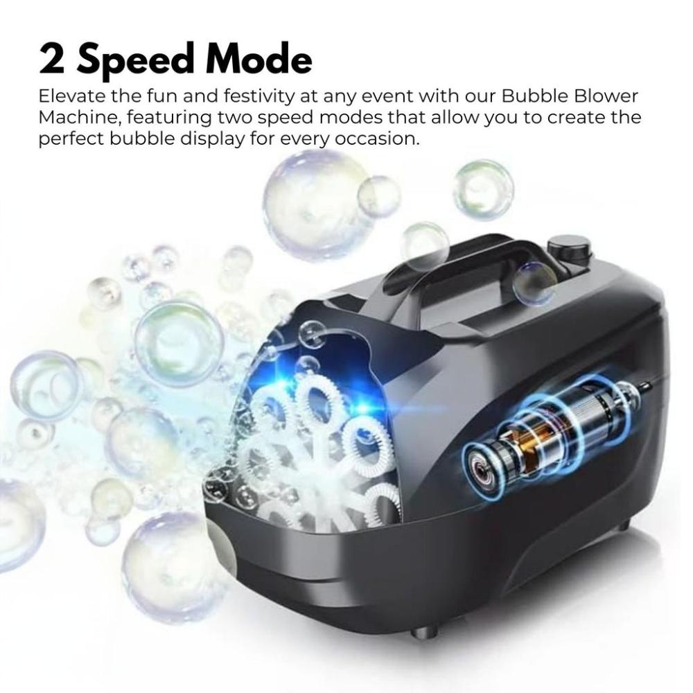 Automatic Bubble Blower Machine for Kids (Black)