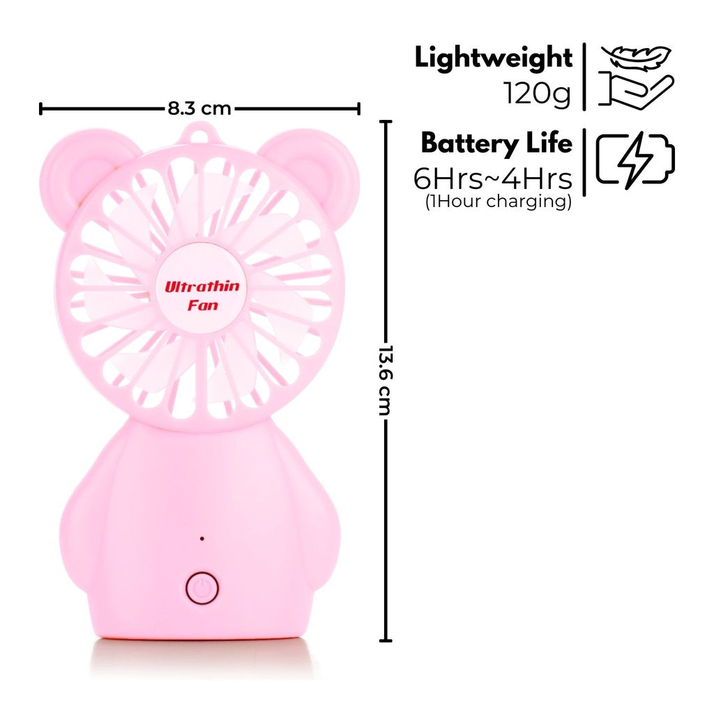 Rechargeable Handheld Fan (Pink)